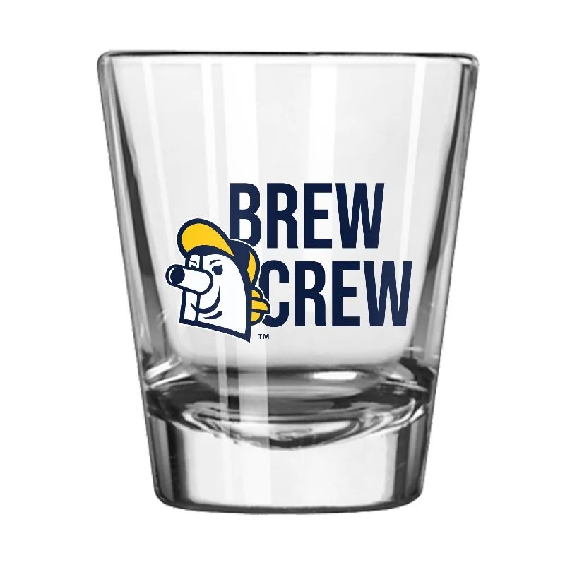 Engraved team cups for winnersMilwaukee Brewers 2oz Slogan Shot Glass