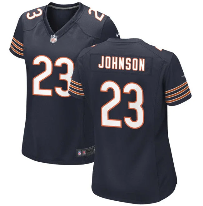 Soccer jerseys for men with custom printsWomen's Chicago Bears #23 Roschon Johnson Navy Football Stitched Game Jersey(Run Small)