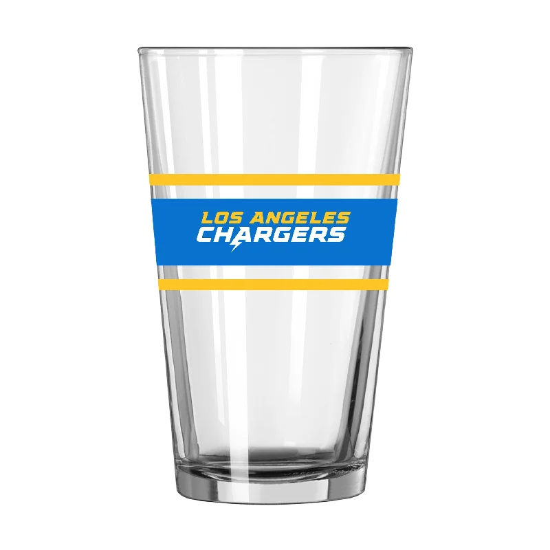 Team cups for volleyball competitionsLos Angeles Chargers 16oz Stripe Pint Glass