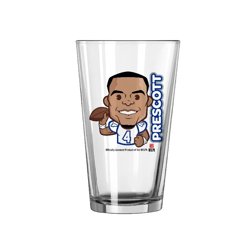 Team cups for gaming tournamentsDallas Cowboys Dak Prescott Caricature 16oz Pint Glass