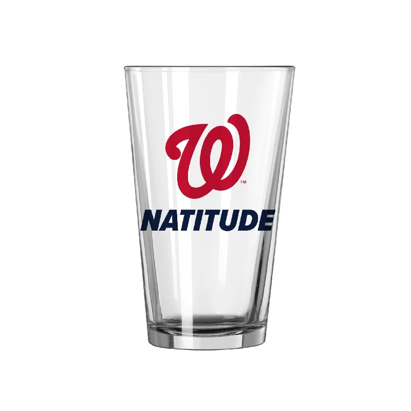 Team cups for summer campsWashington Nationals 16oz Slogan Pint Glass