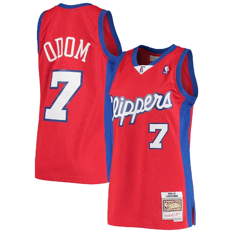 Personalized basketball jerseys with name and numberLamar Odom La Clippers 2000/01 Hardwood Classics Swingman Basketball Jersey - Red