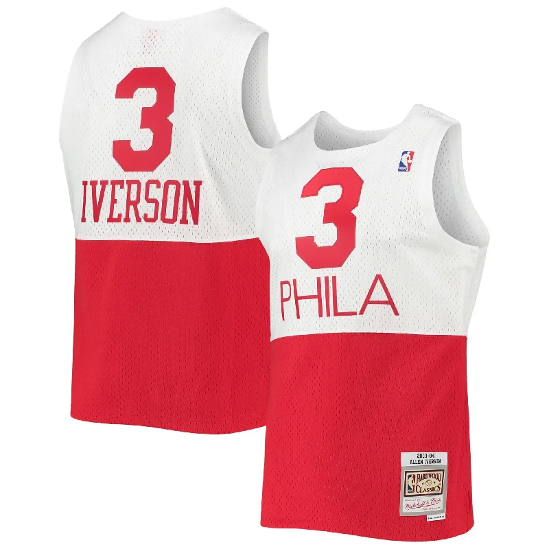 Basketball jerseys for indoor court playAllen Iverson Philadelphia 76ers 2003/2004 Hardwood Classics Swingman Basketball Jersey - White