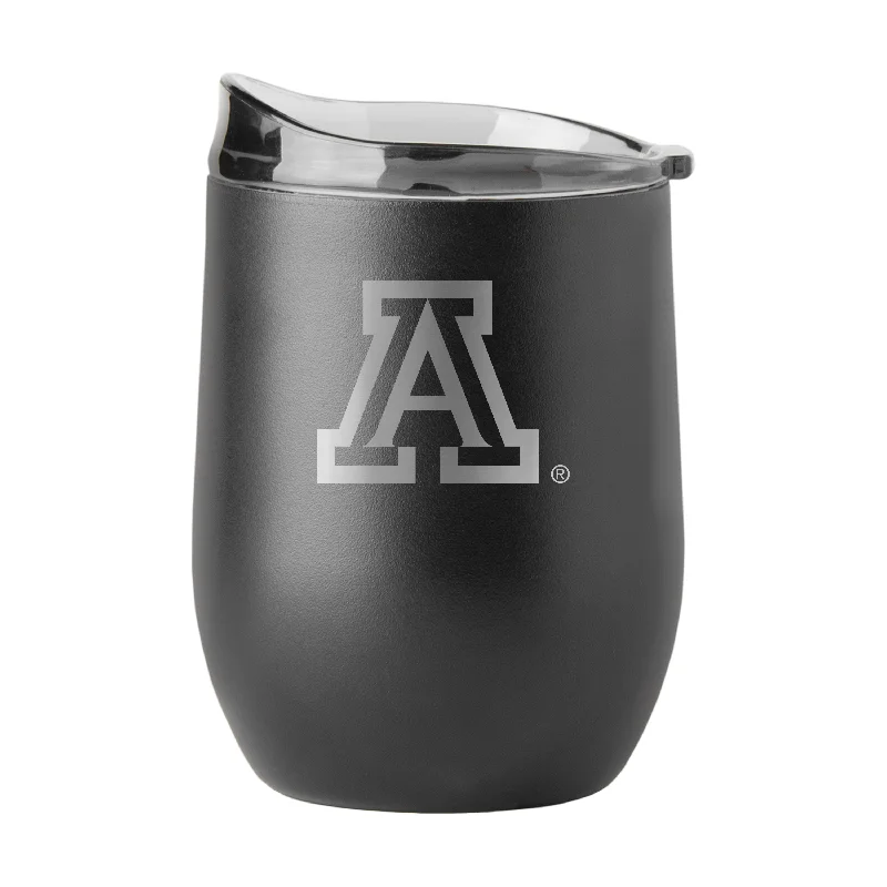 Team cups for robotics teamsArizona 16oz Black Etch Powder Coat Curved Bev