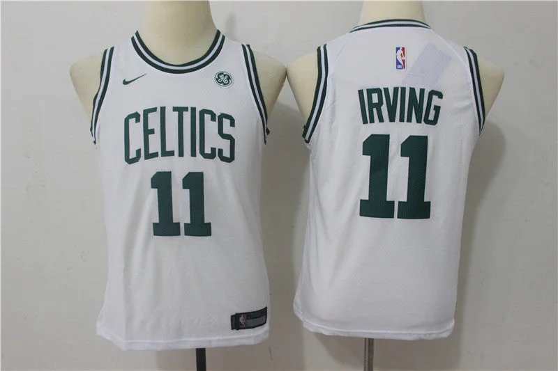 Basketball jerseys with stretchable fabric for comfortCeltics 11 Kyrie Irving White Youth Swingman Basketball Jersey