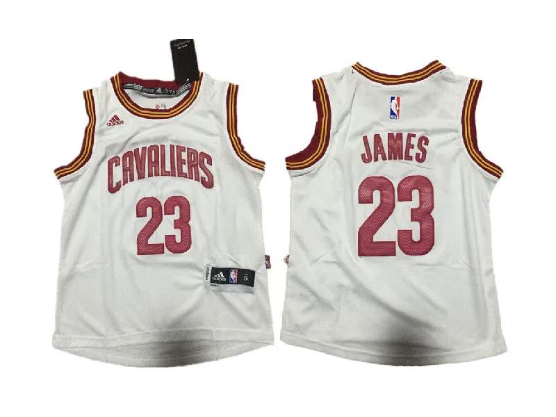 Basketball jerseys with stretchable fabric for comfortCavaliers 23 LeBron James White Youth Swingman Basketball Jersey