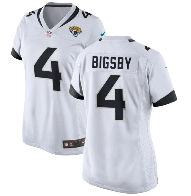 Youth soccer jerseys for boys and girlsWomen's Jacksonville Jaguars #4 Tank Bigsby White Football Stitched Jersey(Run Small)