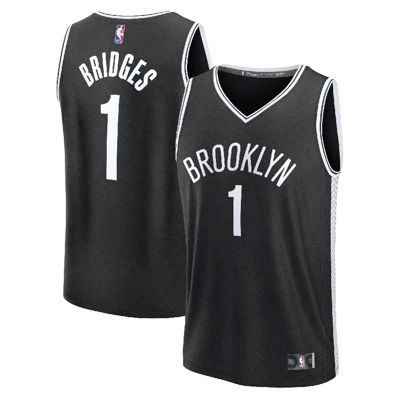 Youth basketball jerseys for tournamentsMikal Bridges Brooklyn Nets Branded Fast Break Player Basketball Jersey - Icon Edition - Black