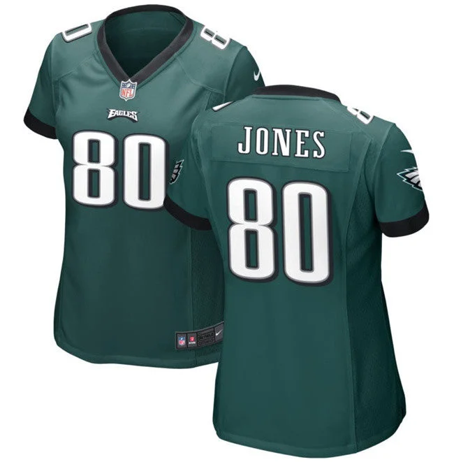 Custom soccer jerseys with bold designsWomen's Philadelphia Eagles #80 Julio Jones Green Football Stitched Jersey(Run Small)