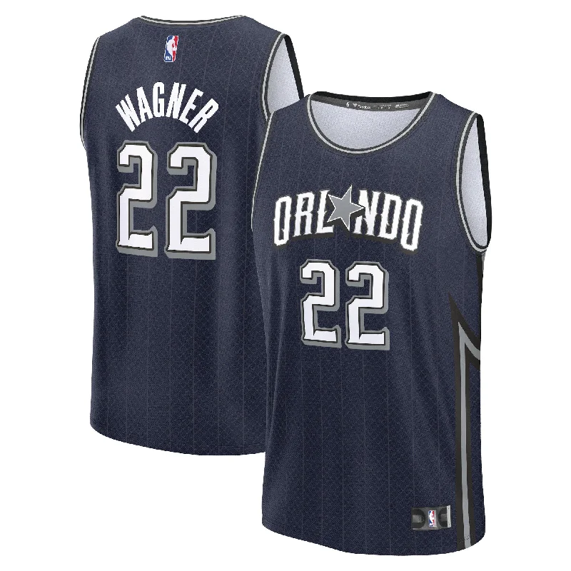 Basketball jerseys with custom graphics and printsFranz Wagner Orlando Magic Branded Fast Break Basketball Jersey - Navy - City Edition