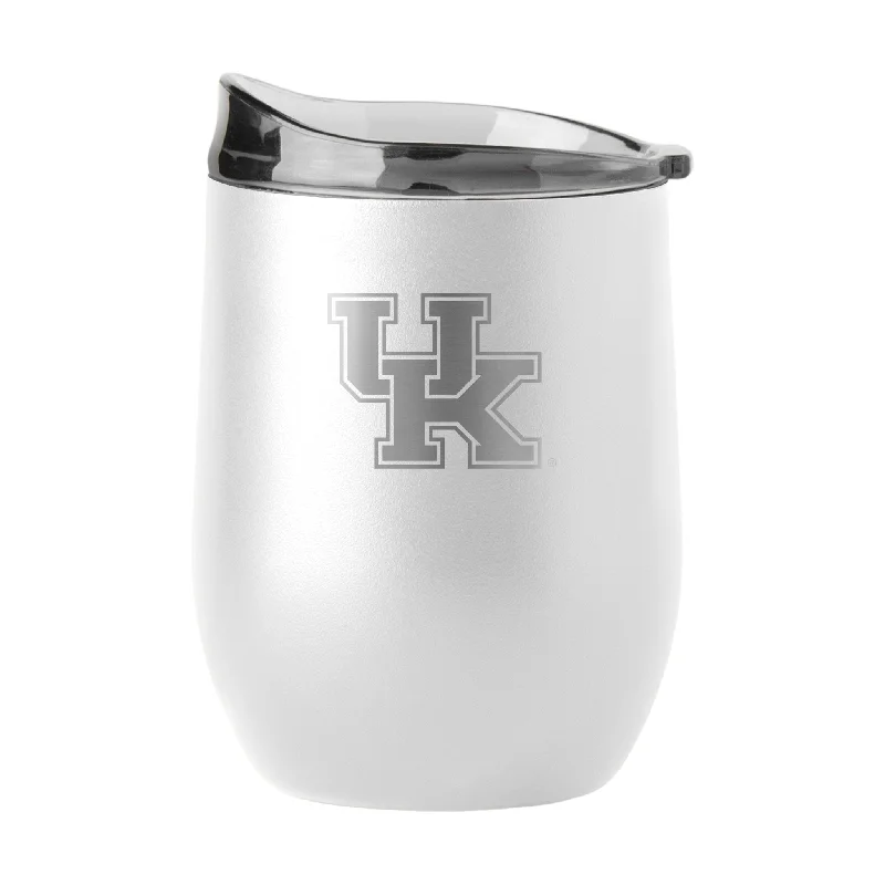 Team cups for team spirit awardsKentucky 16oz White Etch Powder Coat Curved Bev