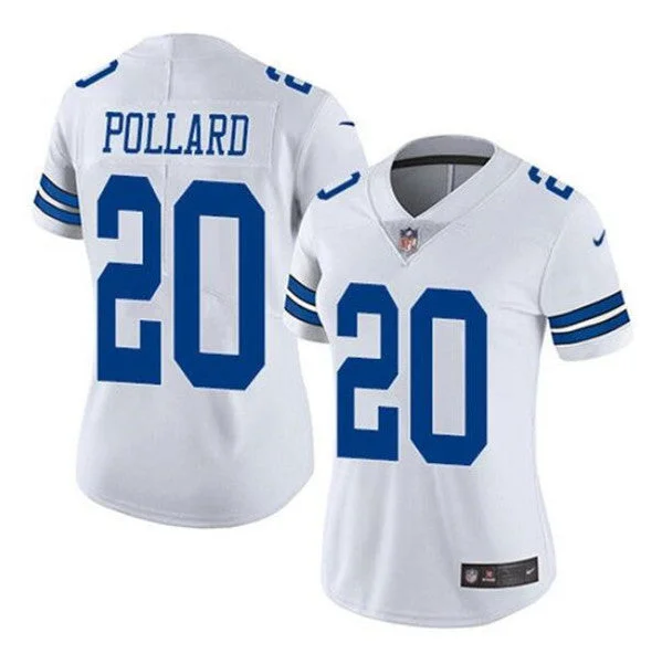 Professional soccer jerseys with quality stitchingWomen's Dallas Cowboys #20 Tony Pollard White Vapor Untouchable Limited Football Stitched Jersey(Run Small)