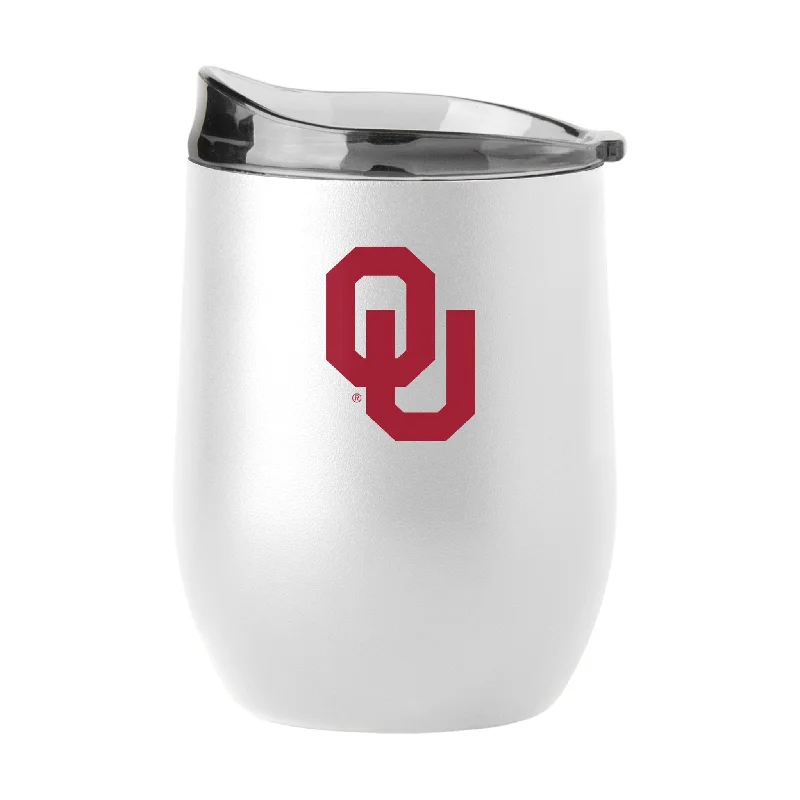 Team cups for basketball leaguesOklahoma 16oz Swagger White Powder Coat Curved Beverage