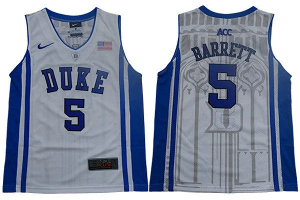 Classic-style basketball jerseys for retro fansDuke Blue Devils 5 RJ  White Youth Elite College Basketball Basketball Jersey