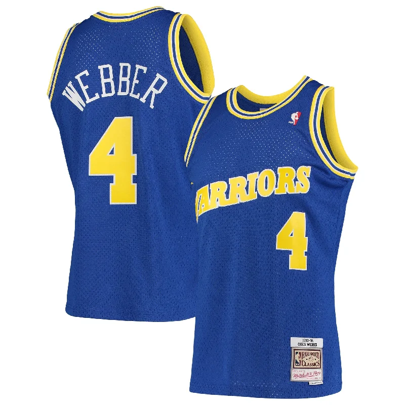 Lightweight basketball jerseys for summer gamesChris Webber Golden State Warriors 1993/94 Hardwood Classics Swingman Basketball Jersey - Royal