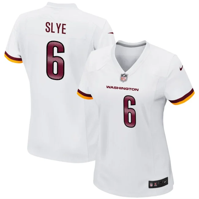 Personalized soccer jerseys for special eventsWomen's Washington Commanders #6 Joey Slye White Football Stitched Jersey(Run Small)