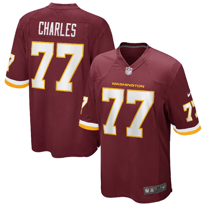 Custom soccer jerseys for youth soccer leaguesSaahdiq Charles Washington Football Team Game Player Jersey - Burgundy