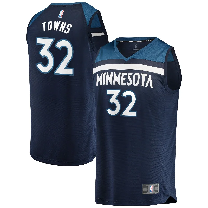 Basketball jerseys for recreational playersKarl-anthony Towns Minnesota Timberwolves Branded Fast Break Player Basketball Jersey Navy - Icon Edition