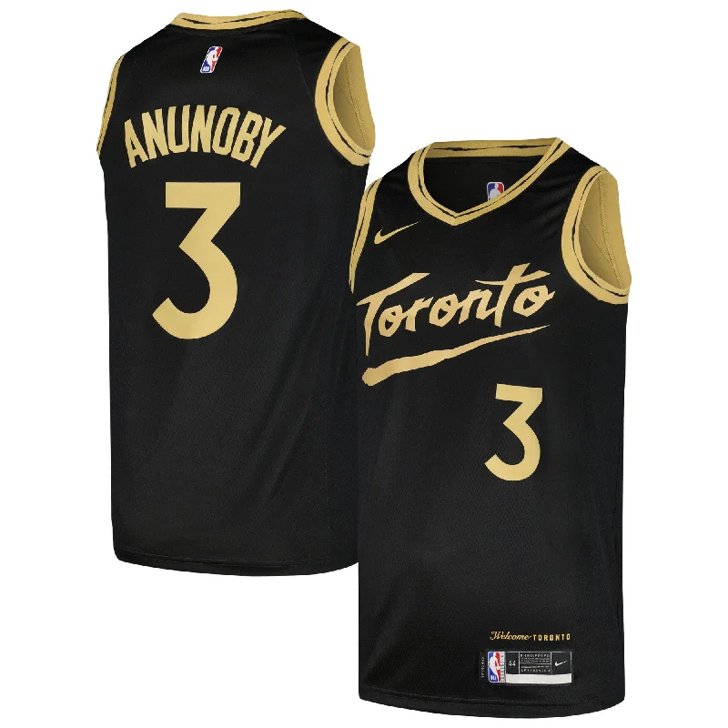 Women’s basketball jerseys with team logoOg Anunoby Toronto Raptors Swingman Player Basketball Jersey - City Edition - Black