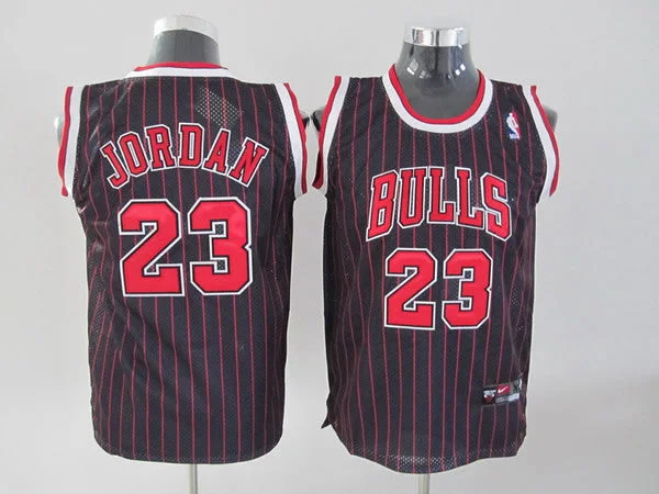 Basketball jerseys with large numbers for visibilityChicago Bulls 23 Jordan Black With Red Pinstripe Youth Basketball Jersey