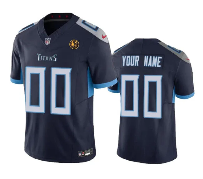 Personalized soccer jerseys for special eventsMen's Tennessee Titans Active Player Custom Navy 2023 F.U.S.E. With John Madden Patch Vapor Limited Football Stitched Jersey