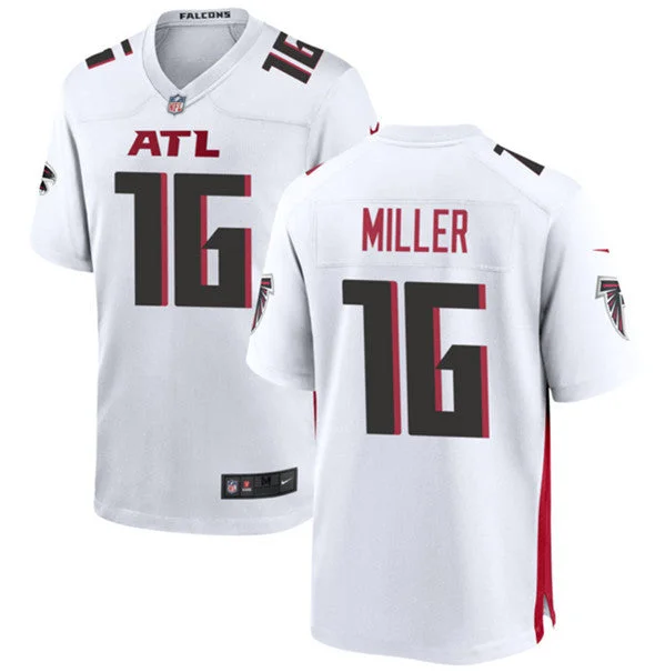 Affordable custom soccer jerseys for leaguesMen's Atlanta Falcons #16 Scott Miller White Limited Football Stitched Game Jersey