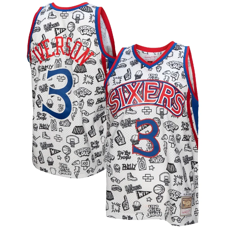 Basketball jerseys for outdoor gamesAllen Iverson Philadelphia 76ers 1996/97 Swingman Basketball Jersey - White