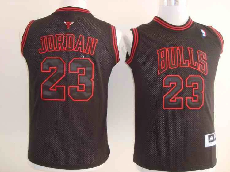 Basketball jerseys with moisture-wicking fabricChicago Bulls 23 JordanBlack youth Basketball Jersey