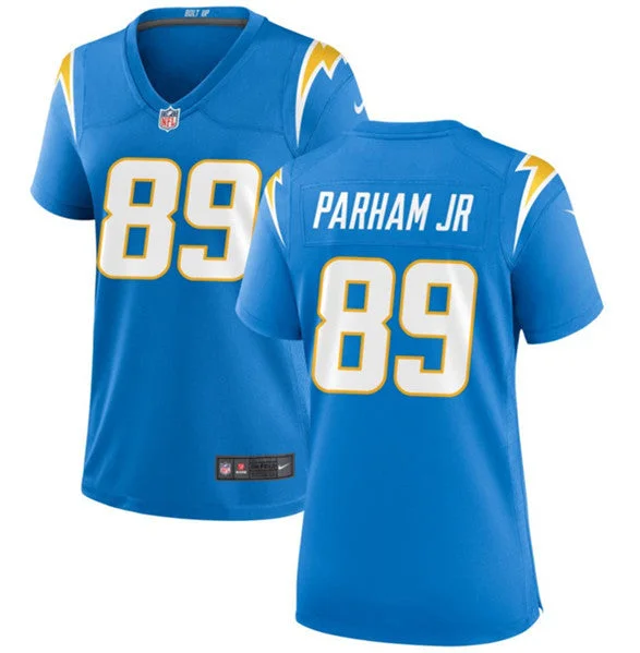 Soccer jerseys for men’s and women’s teamsWomen's Los Angeles Chargers #89 Donald Parham Jr Blue Football Stitched Game Jersey(Run Small)