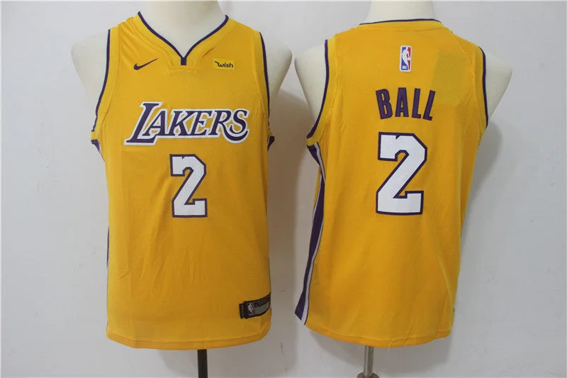 Personalized basketball jerseys for special eventsLakers 2 Lonzo Ball Yellow Youth Swingman Basketball Jersey