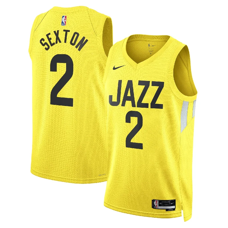 Basketball jerseys with stretchable fabric for comfortCollin Sexton Utah Jazz Unisex Swingman Basketball Jersey - Icon Edition - Gold