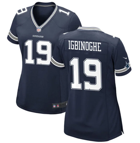 Soccer jerseys for all ages and sizesWomen's Dallas Cowboys #19 Noah Igbinoghene Navy Football Stitched Jersey(Run Small)