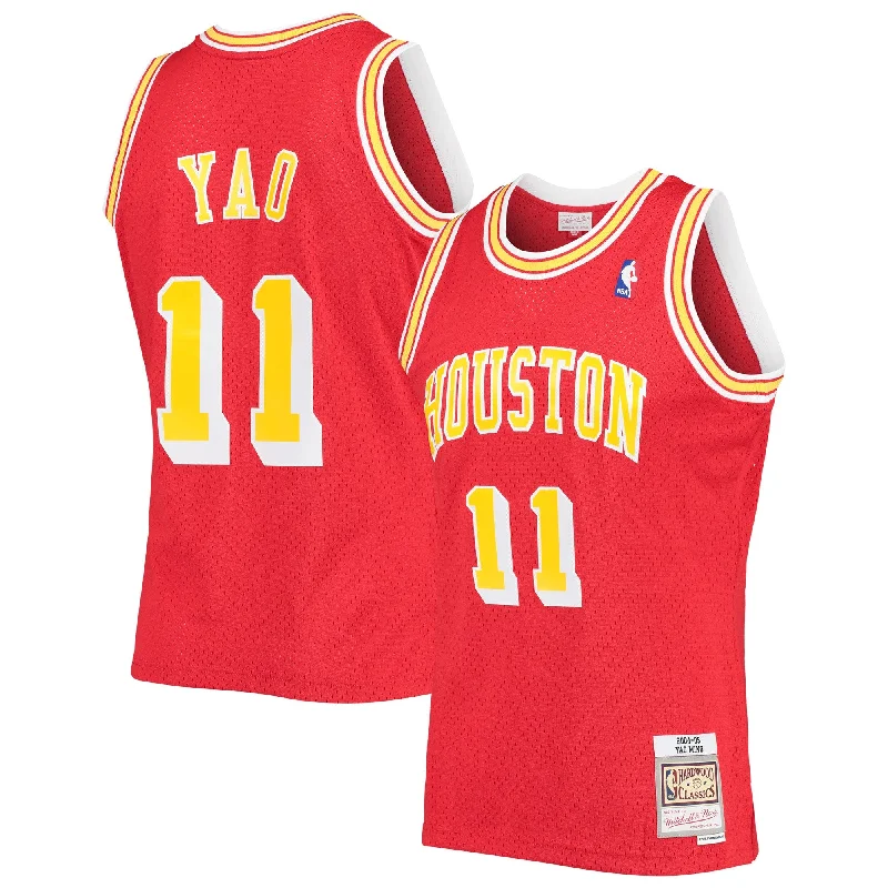 High-performance basketball jerseys for athletesYao Ming Houston Rockets 2004/05 Hardwood Classics Swingman Basketball Jersey - Red