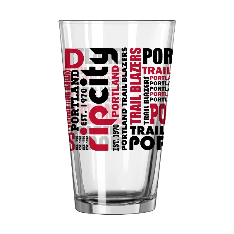 Team cups for family reunionsPortland Trail Blazers 16oz Spirit Pint Glass