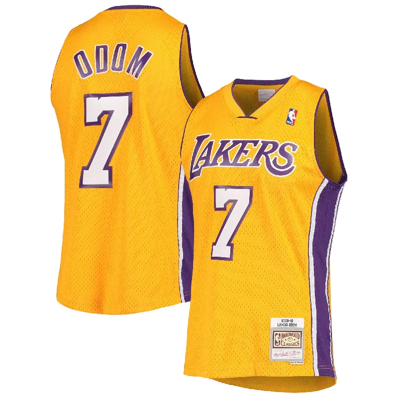 Men’s basketball jerseys with bold designsLamar Odom Los Angeles Lakers 2001/02 Hardwood Classics Swingman Basketball Jersey - Gold