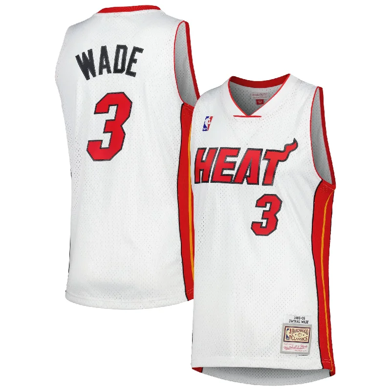 High-performance basketball jerseys for athletesDwyane Wade Miami Heat 2001/02 Hardwood Classics Swingman Basketball Jersey - White