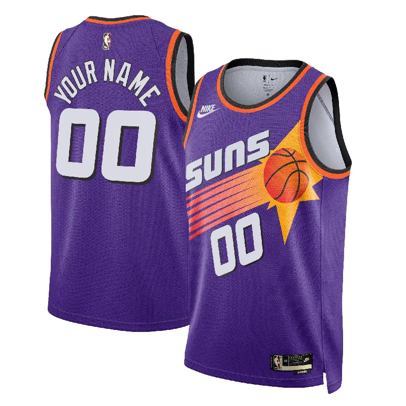 Basketball jerseys for adult playersPhoenix Suns Unisex 2022/23 Custom Swingman Basketball Jersey - Classic Edition - Purple