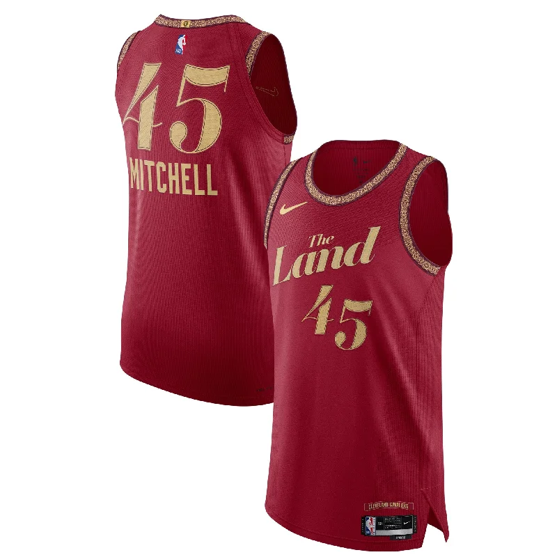 Classic-style basketball jerseys for retro fansDonovan Mitchell Cleveland Cavaliers Basketball Jersey - City Edition - Wine