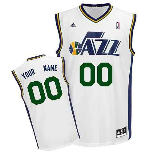 Basketball jerseys with large numbers for visibilityUtah Jazz Youth Custom white Basketball Jersey