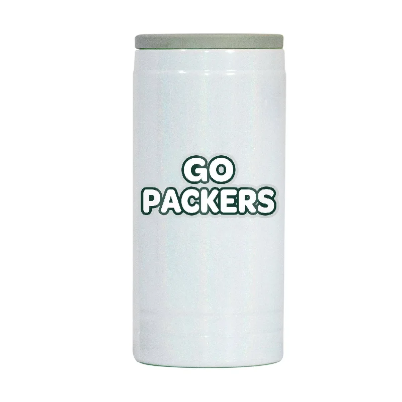 Team cups for youth sportsGreen Bay Packers 12oz Bubble Iridescent Slim Coolie