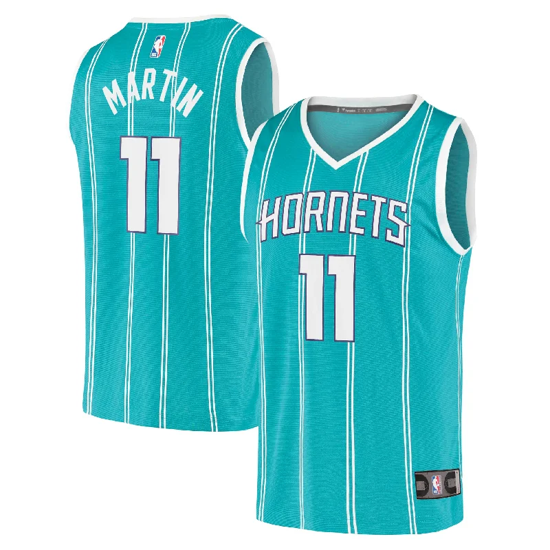 Basketball jerseys for men with custom printsCody Martin Charlotte Hornets Branded Fast Break Basketball Jersey - Icon Edition - Teal