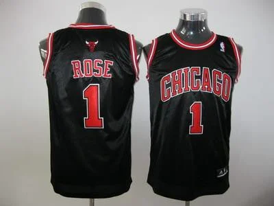 Basketball jerseys for casual wearBulls 1 Rose Black Youth Basketball Jersey