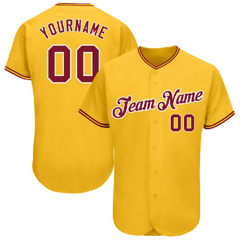 Personalized baseball jerseys for menCustom Gold Navy-Light Blue Authentic Baseball Jersey