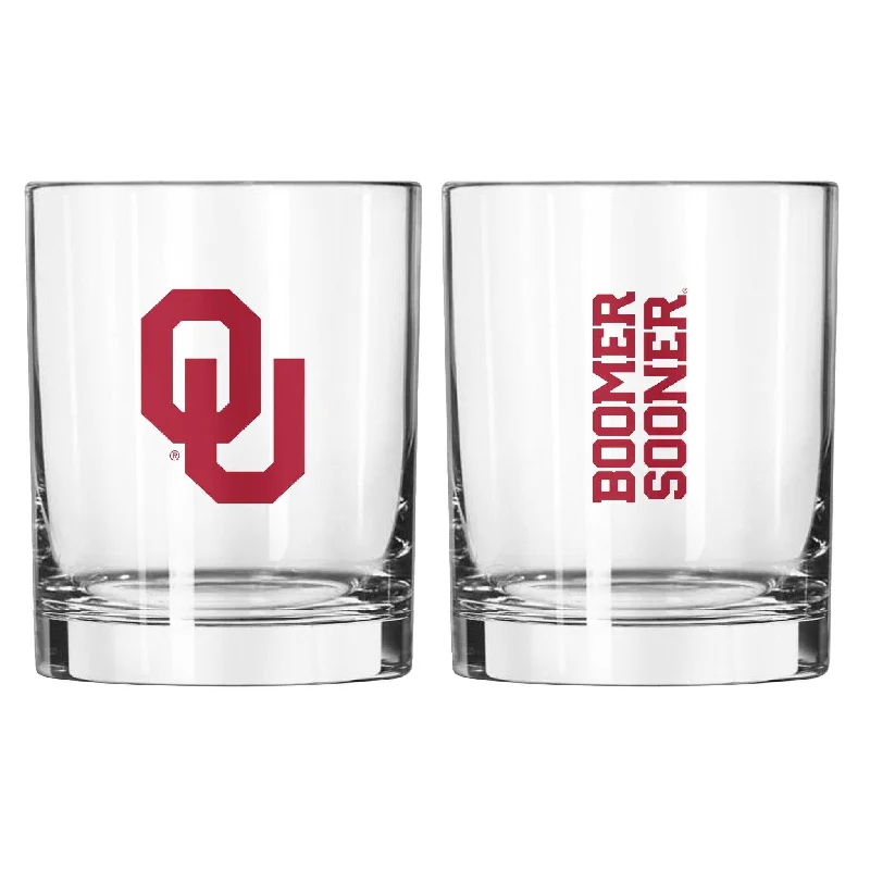 Team cups for youth sportsOklahoma 14oz Gameday Rocks Glass