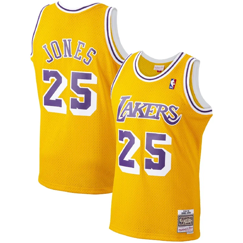 Personalized basketball jerseys for school sportsEd Jones Los Angeles Lakers 1994/95 Hardwood Classics Swingman Basketball Jersey - Gold