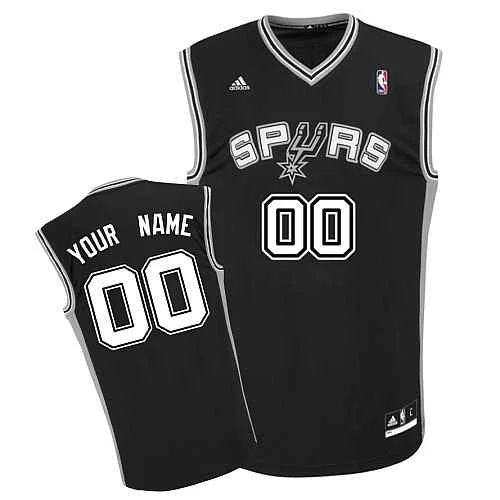 Custom basketball jerseys for youth leaguesSan Antonio Spurs Youth Custom black V-neck Basketball Jersey