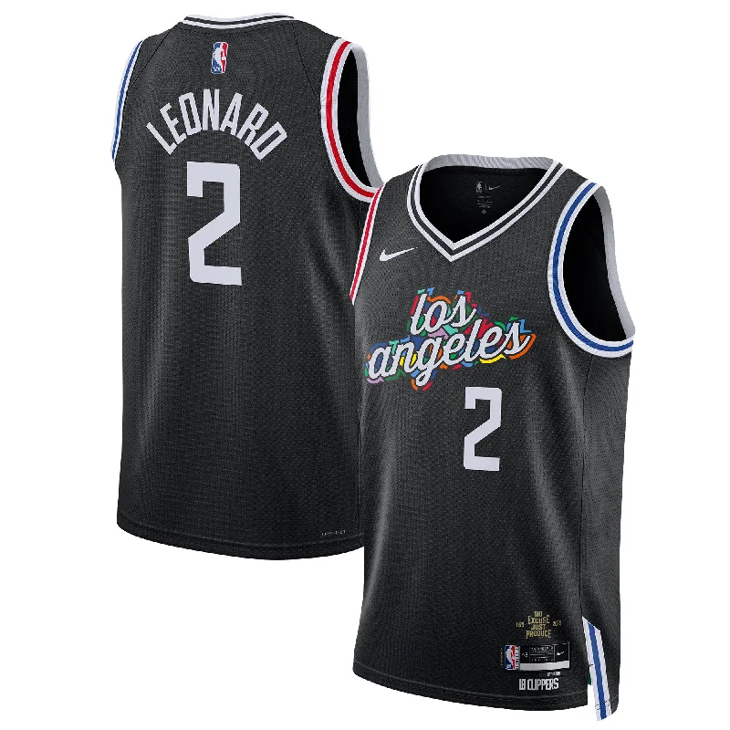 Basketball jerseys with moisture-wicking fabricKawhi Leonard La Clippers Unisex 2022/23 Swingman Basketball Jersey - City Edition - Black