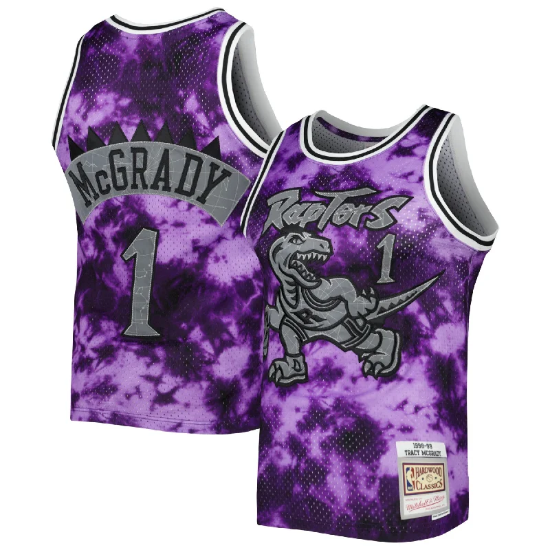 Basketball jerseys with breathable fabricTracy Mcgrady Toronto Raptors 1998/99 Galaxy Swingman Basketball Jersey - Purple