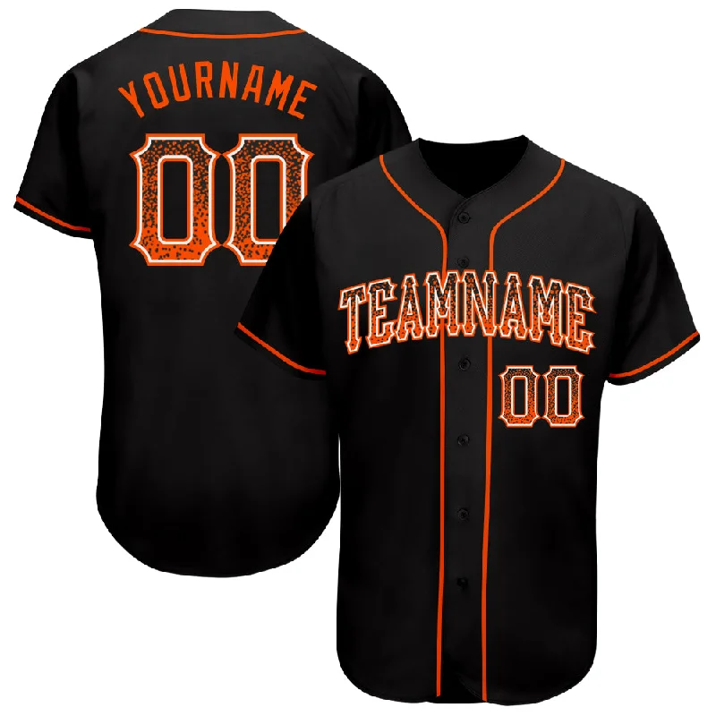 Comfortable baseball jerseys for warm weatherCustom Black Orange-White Authentic Drift Fashion Baseball Jersey