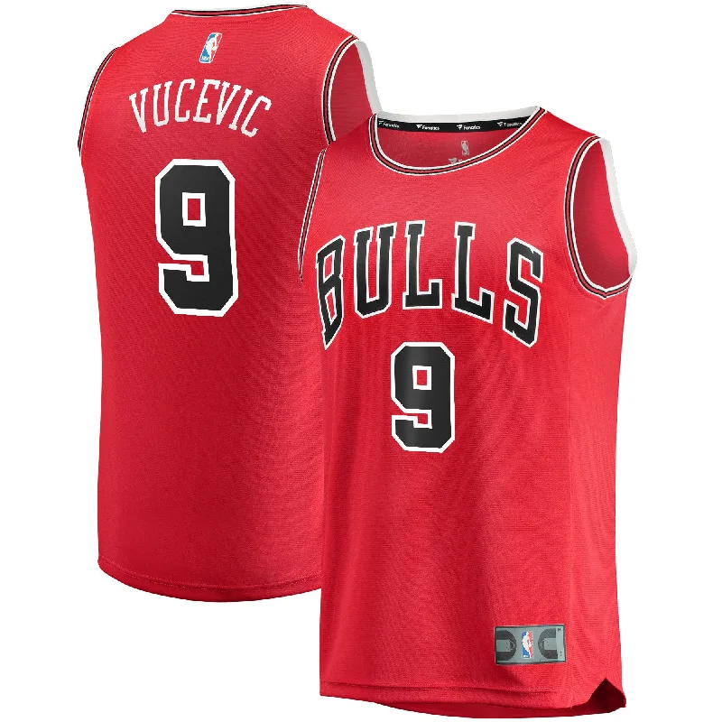 Basketball jerseys with unique patterns and printsNikola Vucevic Chicago Bulls Branded Fast Break Road Basketball Jersey - Icon Edition - Red